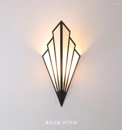 Wall Lamps Modern LED Lamp Corridor Staircase Bedroom El Bedside Creative Indoor Folding Fan