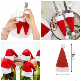 Christmas Wine Bottle Er Little Hat For Decorations Kids Gift Merry Year Bar Table Decor Supplies Cap Fy4980 Drop Delivery Dhw0M