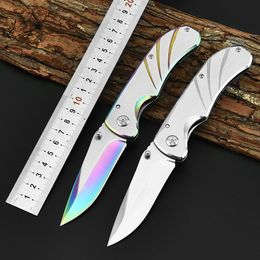 High Hardness Camping Folding Knife Stainless Steel Hunting Knifes Survival Pocket Knives Multi function Outdoor Cutlery Blades Sharpen Cutter free shipping