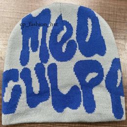 2024 New Knitting Beanies Hat Designer Berets 18color Mea Meaculpa Culpas Beanie Knitted Hat Bonnet Y2k Beanies Culpa Women's Cap Winter for Women White Fox Hats 9840