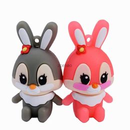 USB Flash Drives Lovely Rabbit USB Flash Drives 128GB Cute Memory Stick 64GB Real Capacity Pen Drive 32GB Creative Gifts for Girls Pendrive 16GB