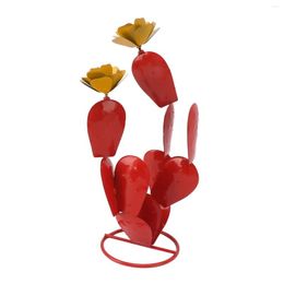 Garden Decorations Prickly Pear Cactus Yard Art Scpture Red For Drop Delivery Dhgo8