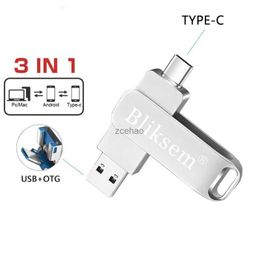 USB Flash Drives Pen Drive 64GB OTG 128GB Type C USB 2.0 Flash Drive External Memory Stick for SmartPhone MacBook Tablet