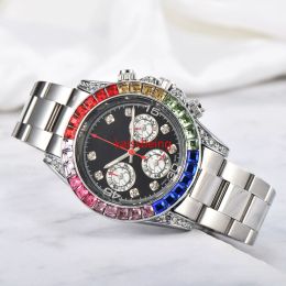 IV Designer Mens Watchs men High quality Watch Quartz Rainbow Diamond Watches Ceramic Watch Fashion Classic Style Stainless Steel sapphire Wristwatches