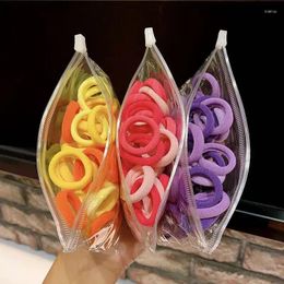 Hair Accessories 50 Pcs Girly Gradient Colour Seamless Rope Children's Ring High Stretch Towel Candy Head