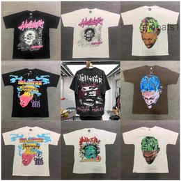 Men's T-shirts Cotton T-shirt Fashion Black Men Women Designer Clothes Cartoon Graphic Punk Rock Tops Summer High Street Streetwear J230807 CMW7
