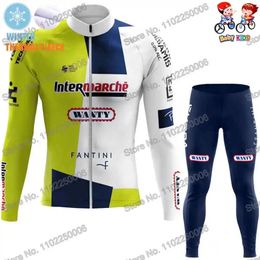 Kids Wanty Cycling Clothing Winter Jersey Set Autumn Boys Road Bike Shirt Suit MTB Girls Bicycle Thermal Jacket 240116