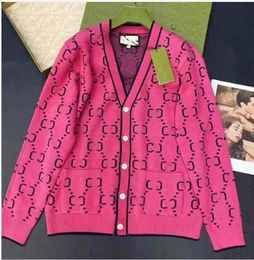 Spring new Fashionable Women Cardigan Sweaters Soft Cashmere Knit Tops Button Cardigans Design Striped Letter Decoration Fall Designer