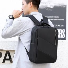 Waterproof Business Backpack Men Multifunction Men'S Stylish Backpack Reflective Design Black Backpacks Usb Charging Back Bag 240116