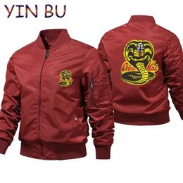 Cobra Kai Jacket Men's Clothes Streetwear Mens Bomber Jackets Coat Windbreaker 5XL Plus Size Thick Parkas 240115