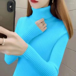 Women's Sweaters High-Necked Long-Sleeved Sweater Women Spring Autumn Winter Y2k KniOuter With Slim Explosions Bottom Shirt Female Tops