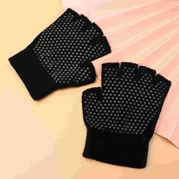 Accessories 1 Pair Non Fingerless Yoga Exercise Workout Pilates Weight Training Mittens For Cycling Outdoor Fitness Black