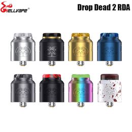 Original Hellvape Drop Dead 2 RDA Dual Coil Postless Building Deck 24mm Diameter Electronic Cigarette BF Pin Atomizer