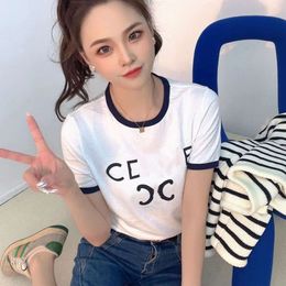 summer women t shirt designer T Shirt casual Slim pullover short sleeved tops fashion knitted letters printed pattern tee