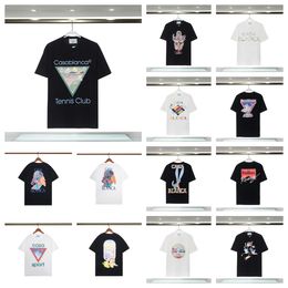 Fashion T Shirt Men Women Designers T-shirts Tees Apparel Tops Man S Casual Chest Letter Shirt Luxury Casablanca Street Shorts Sleeve Clothes Casablanc Tshirts