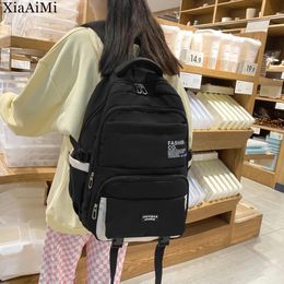 Bags Women Travel Black Backpacks Trendy Ladies Laptop Backpacks Cool Female School Bags Water Resistant College Bags For Girl