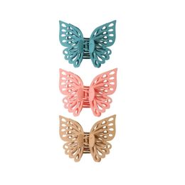 Korean Solid Butterfly Hair Clip For Women Large Hollow Double Layered Hair Claw Hairpin Girls Headwear Hair Accessories BJ