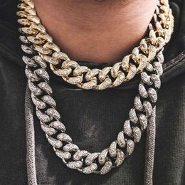 Jewellery designer hip hop ice heavy big men chain 5A CZ 19mm diamond bandana cuban chainHipHop