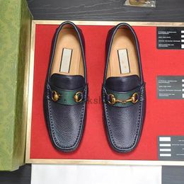 Luxurious Designer Men Dress Shoes Genuine Leather Black brown Moccasins Business Handmade Shoe Formal Party Office Wedding Men Loafers Shoes 1.9 z7