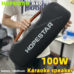 Speakers HopestarA60 100W caixa de som bluetooth High Power Portable Wireless Pillar Music Centre Bass Boombox with Mic Bluetooth Speaker