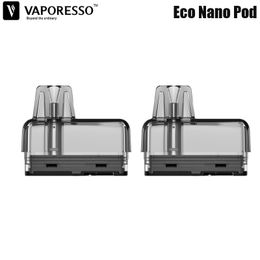 Vaporesso ECO Nano Pod Cartridge 6ml Empty Capacity with 0.8ohm 1.2ohm Coil Vape for E Cigarette ECO Nano Kit Vaporizer 2pcs/Pack Authentic