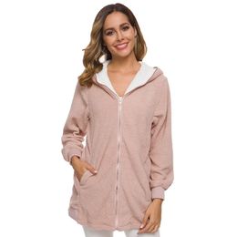 Winter Autumn Women Long Sleeve Warm Hoodies Sweatshirts Fashion Ladies Jackets Coats S-XXL 240116