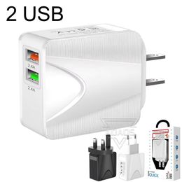 Dual USB Wall Adapter 3.1A ABS Material Mobile Phone Chargers EU US UK Adapted For iphone Samsung Xiaomi Smart phone