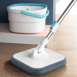 Easy To Drain Mops Floor Cleaning Tools Squeeze Mop Household 360° Spin Home Brooms Utensils House 240116