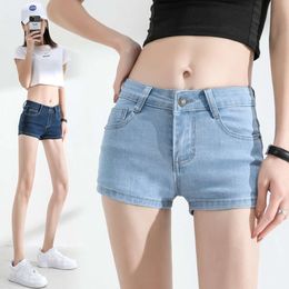 Low Waisted Jeans for Women in Summer, Sexy Stretch Light Colored Shorts, Slim Fit and Slimming Super Shorts, Tight Fitting Hot Pants 2023 New Model