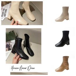 Women Boots Designer Boot Fashion Combat Boot Canvas Zipper Adjustable Straps Casual Shoes Stiletto Heel Ankle Boot Knee-High With Box