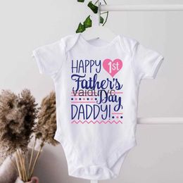 Rompers Newborn Infant Baby Clothes Happy 1st Father's Day Daddy Funny Toddler Jumpsuits Boys Girls Bodysuits Outfits Gifts for New Dadvaiduryc