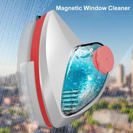 Magnetic Glass Window Cleaner DoubleSided Automatic Water Discharge Wiper Brush Cleaning Household Tools 240116