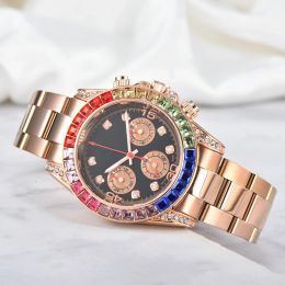 des Designer Mens Watchs men High quality Watch Quartz Rainbow Diamond Watches Ceramic Watch Fashion Classic Style Stainless Steel sapphire Wristwatches