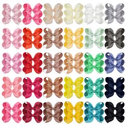 40/50/60pcs In Pairs 4.5 Inch Kid Girls Large Ribbon Hair Bows Clips Accessories for Toddlers Kids Girls hair Accessories 240116