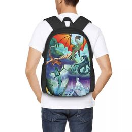 Bags Wing Of Fire All Dragon Pattern Background Backpack for Girls Boys Travel RucksackBackpacks for Teenage school bag