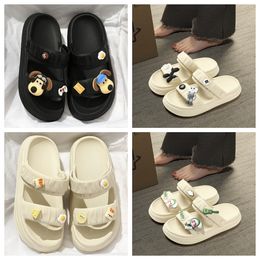 Big eyes sandals softy Womens Summery New EVA Thick bottom anti slip home furnishings Odourless feet outdoor indoor Two pronged slipper on shoes EUR 35-40