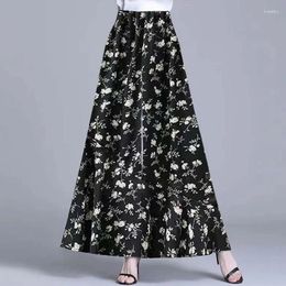 Women's Pants 2024 Clothing Spring Summer Office Lady Elegant Trend Korean Fashion Loose Printing Elastic Waist Casual Wide Leg
