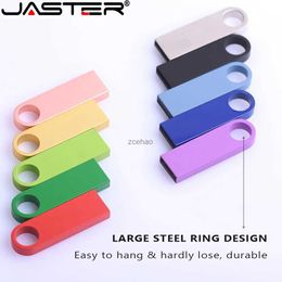 USB Flash Drives JASTER Free Custom Metal Flash Drive 64GB Pendrive16GB High Speed Waterproof Pen Drive 8GB Cle USB 2.0 32GB Memory Stick