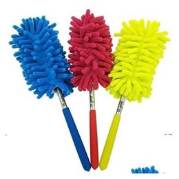 Cleaning Brushes 10 Color Scalable Microfiber Telescopic Dusters Chenille Cleaning Dust Desktop Household Dusting Brush Cars Tool Drop Dh5Ja