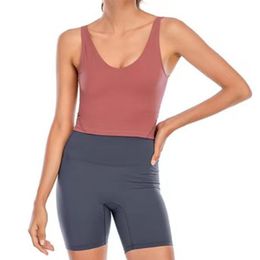 lu Women's yoga Popular Fitness Bra Butter Soft Women Sport Tank Gym Crop Yoga Vest Beauty Back Shockproof With Removable Chest Pad wholesale