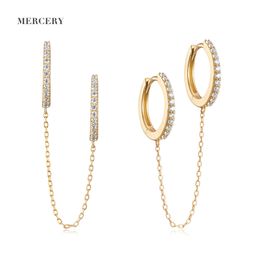 Mercery Designer Jewelry Lab Diamond 14K Solid Gold Hie Earrings Fashion Jewellery Sets For Women