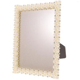 Frames Pearl Resin Po Frame Picture Decorative Wedding Desktop Stand Delicate Thickened High-transparency Glass Office