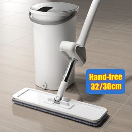 Squeeze Mop With Bucket For Wash Floor Self Cleaning Tools Flat Wiper Wring Automatic Home Help Lazy Rag House Lightning Offers 240116