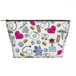 Cosmetic Bags Fashion Pattern Travel Toiletry Bag Women Cartoon Nursing Makeup Beauty Storage Dopp Kit
