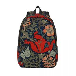 Bags William Morris Compton Floral Art Nouveau Pattern Travel Canvas Backpack Men School Laptop Bookbag College Student Daypack Bags