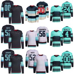 Team Hockey 52 Tye Kartye Jerseys Kids Men Women 24 Jamie Oleksiak 35 Joey Daccord 4 Justin Schultz 20 Eeli Tolvanen 56 Kailer Yamamoto 29 Vince Dunn 37 Yanni Gourde