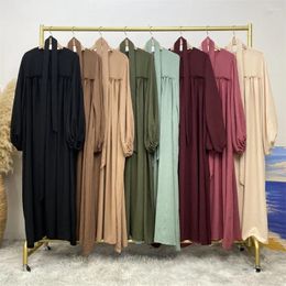 Ethnic Clothing Abayas Ramadan Muslim Women Loose Prayer Maxi Dresses Dubai Kaftan Turkey Arabic Long Robe Femme Eid Caftan Vestidos Solid