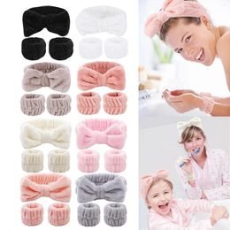 Towel Wash Face Wristband Set Headbands Spa Bathroom Accessories Water Absorption Waterproof Wristbands Women Girls Sweatbands