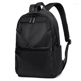Backpack Oxford Waterproof For Men Laptop 15.6 Inch Casual College Student School Bag Black