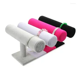 Jewelry Pouches Arrival Velvet Bracelets Chain Watch T-Bar Rack Hard Display Stand Holder Organizer